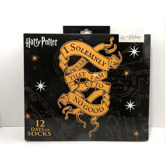 Harry Potter Christmas Gift Set Magic 12 Days of Socks 8 Low Cut 4 Crew Men's - Picture 3 of 5